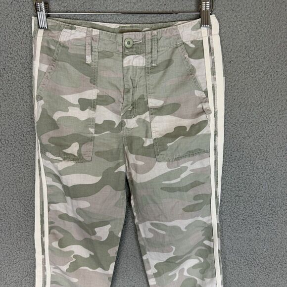 Mother Pants Womens 25 The Shaker Chop Crop Fray‎ In Desert Camo - Picture 2 of 10